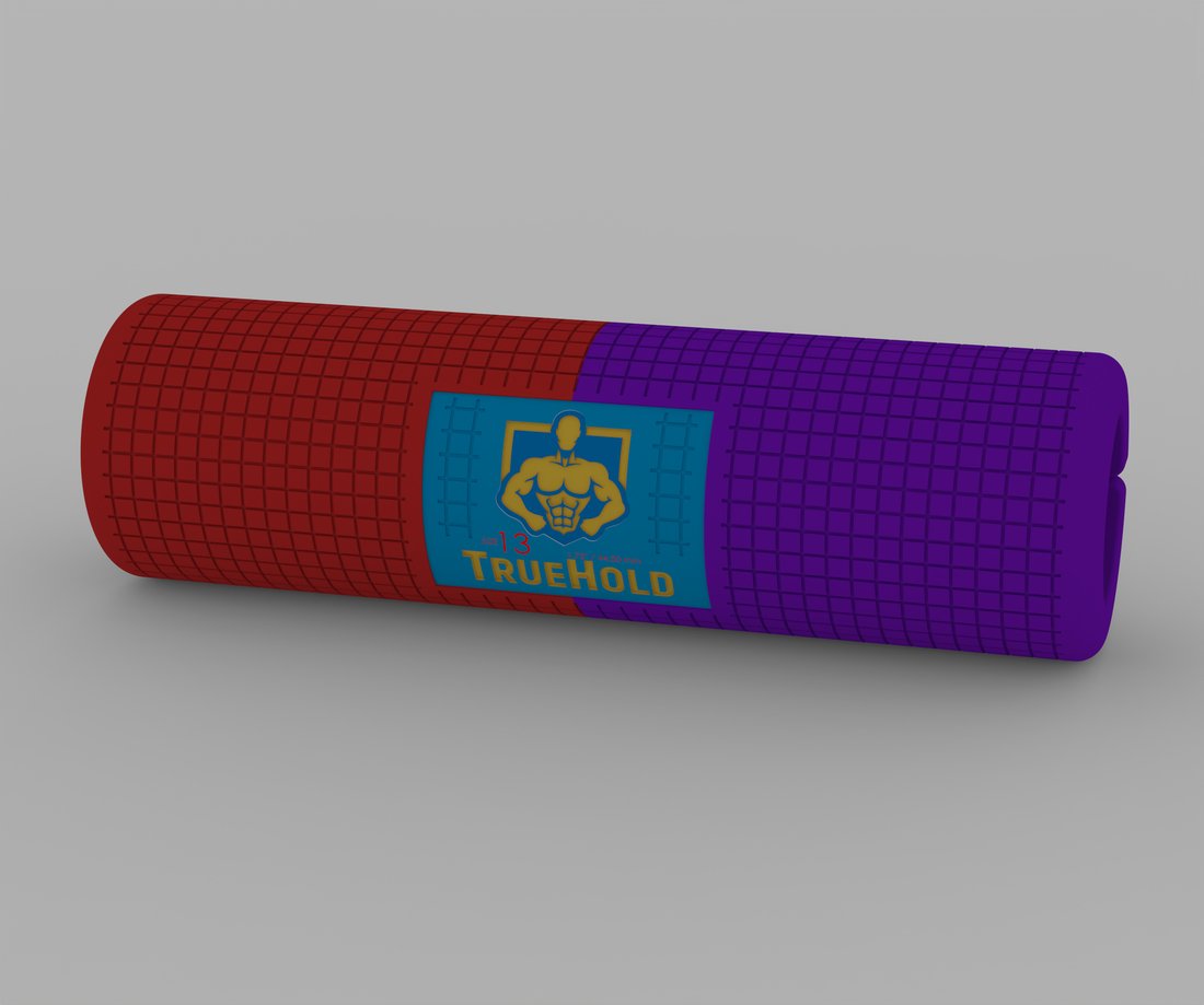 TrueHold Barbell Model 13, 1.75in, Rich Red + Rich Purple