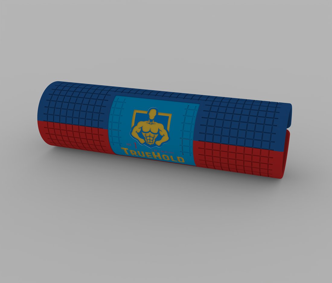 TrueHold Dumbbell Model 1, 1.35in, Blue over Red