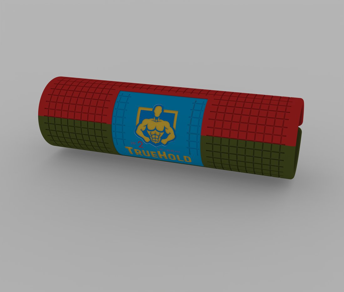 TrueHold Dumbbell Model 2, 1.40in, Red over Military Green