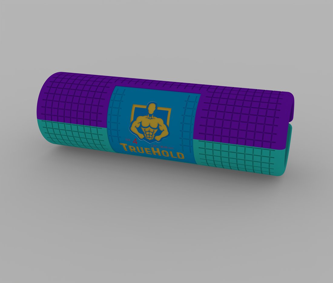 TrueHold Dumbbell Model 4, 1.50in, Purple over Turquoise