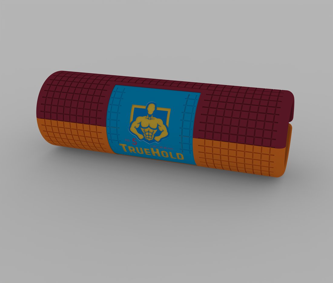 TrueHold Dumbbell Model 5, 1.55in, Maroon over Burnt Orange