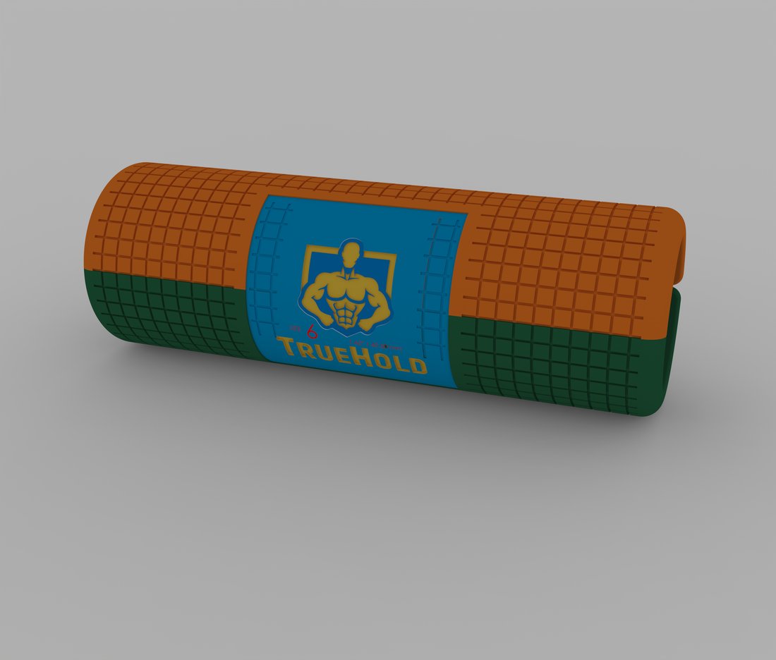 TrueHold Dumbbell Model 6, 1.60in, Burnt Orange over Military Green